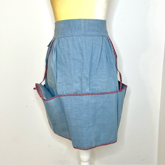 Vintage Jack Dempsey Pan-Handler Apron Oven Mitt Pot Holder Denim Retro Baker - Picture 3 of 17